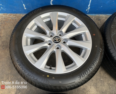 ล้อแม็กป้ายแดง Toyota Camry รุ่นใหม่ล่าสุด ขอบ 17 พร้อมยางป้ายแดง 215-55-17 Bridgestone ปลายปี 19 สวยกริ๊บ ล้อแม็กป้ายแดง Toyota Camry รุ่นใหม่ล่าสุด ขอบ 17 พร้อมยางป้ายแดง 215-55-17 Bridgestone ปลายปี 19 สวยกริ๊บ