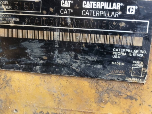 ขาย 950,000 CAT 315 D JAPAN เล่มทะเบียน ไฟฟ้าครบ เครื่องดี ปั้มแรง เอวแน่น ช่วงล่างเต็ม แอร์หนาว รถสวยพร้อมใช้งาน เอกสารพร้อมโอน รถอยู่ อ่างทอง 090-772-3710 090-772-3708