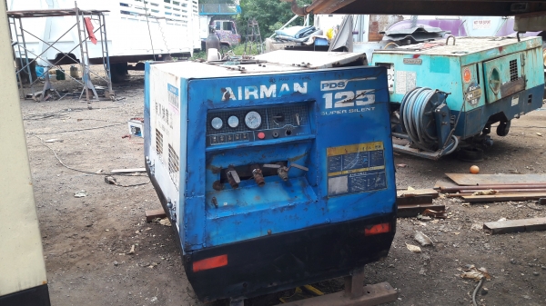 ขายเครื่องปั๊มลม AIRMAN PDS-125S เก่านอก # ขนาด 7 บาร์ 125cfm สภาพดี พร้อมใช้ โทร084-5424150 line id