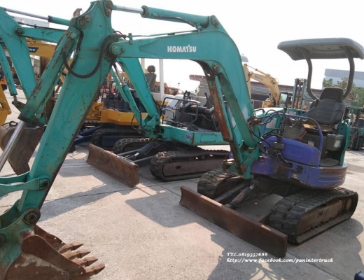 SALE FROM JAPAN รถขุด MINI EXCAVATOR KOMATSU PC30FR-1 /คอนโทรลน้ำมัน /ปั๊มนิ้ว /ใบมีดดัน ราคาเพียง 275,000 บาท