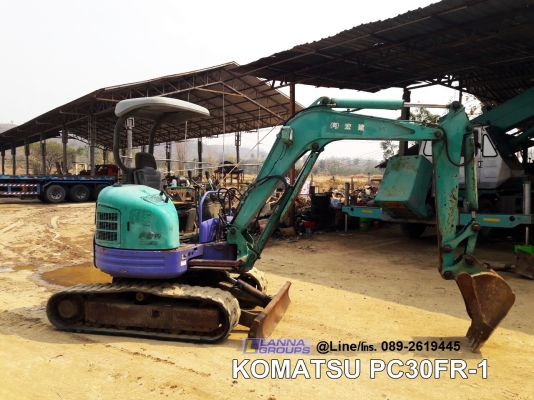 ขายรถขุดKOMATSU PC30FR-1 เครื่องยนต์komatsu-3D82AE ,คอนโทรลน้ำมัน,ปั๊มนิ้ว, แทรคยาง,ใบมีด, รถเดิมๆเก่านอก,มีเอกสาร