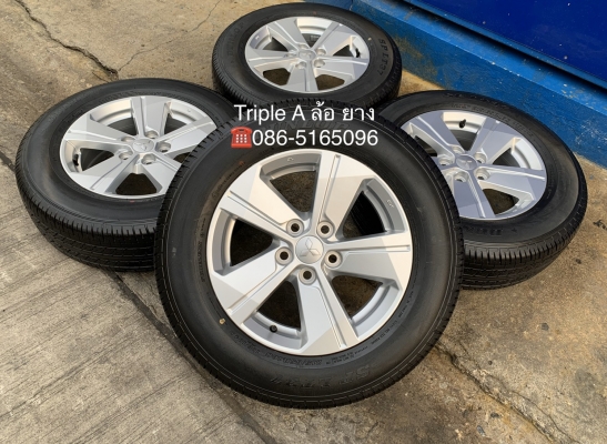 ล้อแม็กป้ายแดง 5รู114 Mitsu Triton รุ่นใหม่ล่าสุด ขอบ 16 พร้อมยางป้ายแดง 215-65-16 Dunlop ปี 19 สวยกริ๊บ