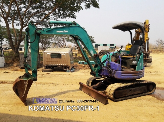 ขายรถขุดKOMATSU PC30FR-1 เครื่องยนต์komatsu-3D82AE ,คอนโทรลน้ำมัน,ปั๊มนิ้ว, แทรคยาง,ใบมีด, รถเดิมๆเก่านอก,มีเอกสาร