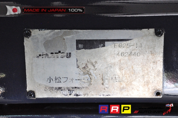 ขายรถโฟล์คลิฟท์มือสอง KOMATSU รุ่น FG25-11-462440 นำเข้าจากประเทศญี่ปุ่น 100\% ไม่เคยใช้งานในไทย