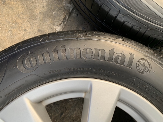 ล้อแม็ก Nissan Almera ขอบ 15 พร้อมยาง 185-65-15 Continental ปี 15 แม็กเดิม ดอกยางหนาปึก ใส่กับ Almera หรือ March ได้เลย