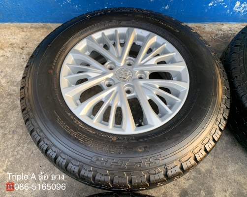 ล้อแม็กป้ายแดง Suzuki Carry APV ขอบ 15 พร้อมยางป้ายแดง 195R15 Dunlop ปลายปี 19 สวยๆ