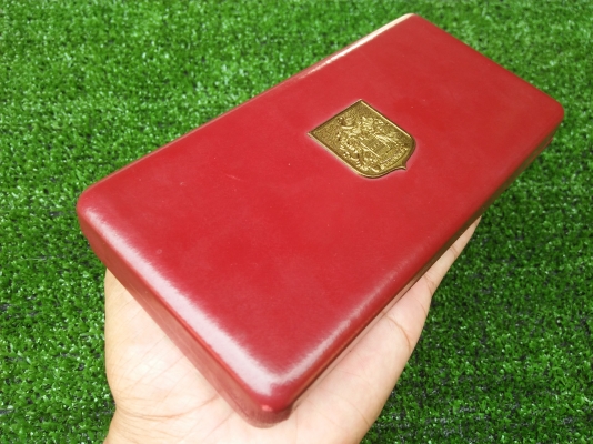 กล่องหนังใส่เครื่องประดับเก่า MAJORICA made in Spain กล่องหนังใส่เครื่องประดับเก่า MAJORICA made in Spain