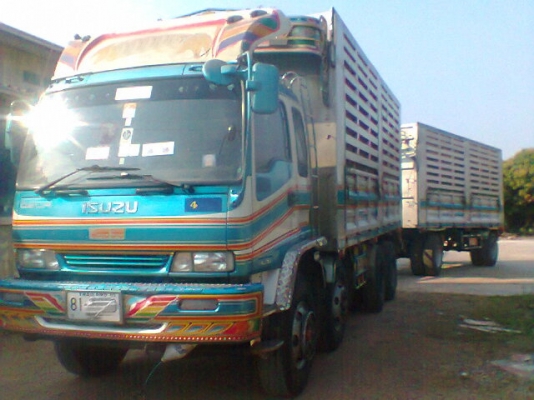 ขายรถพ่วง 22 ล้อ 2 เพลา แม่-ลูก กระบะเหล็กคอกเกษตรไม่ดั้ม ISUZU DECA FXZ 270 ยูโรทู ปี.48 รถสวย ราคาย้อมๆ