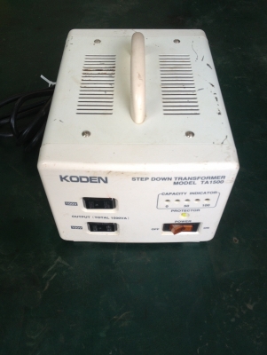 ขายหม้อแปลงไฟฟ้า KODEN  220 v เป็นไฟฟ้า 100 v ขนาด 1500 w