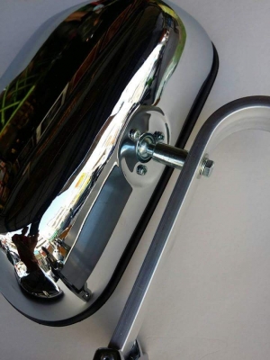 กระจกมองข้างหูช้าง โครเมี่ยม super  sport truck mirror แปะกับประตู สไตส์อเมริกา  หายากใส่ไม่ซำ้ใคร