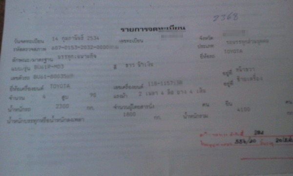 TOYOTA  BU 4  ล้อ 90 แรงม้า หัวเดิม  เครื่องเดิม  ค่ะ