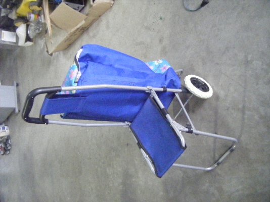 รถเข็นของปิ๊กนิคมีเก้าอี้นั่งพักในตัวพับเก็บได้