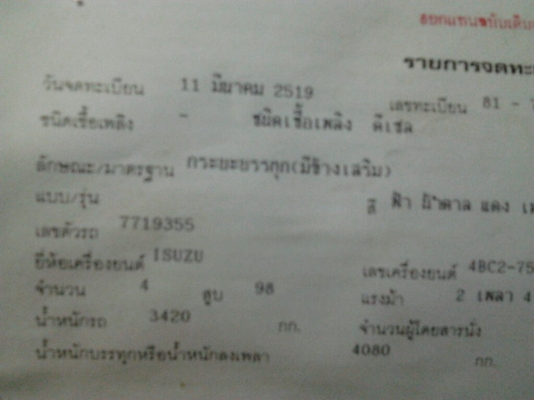 ขาย 6ล้อ ISUZU ELF 100 หัวแป เครื่อง4BC2 100แรง ฝาำดำ แน่นๆ ไม่เยิ้ม เกียร์เดิม แปลงเกียร์สายแล้ว พ.พาวเวอร์ ช่วงล่างเดิมๆ คัสซีดี มีต้องเก็บบ้างครับ หัวบางไม่มีผุ ภายในสวย คอนโซลครบ กระบะ4.30ม.คอกไม้พื้นไม้ สภาพดี ยางดี ระบบไฟครับ พร้อม ราคาเบาๆ ต่อรองได