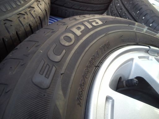 แม็ก มิตซู มิราจ 165-65-14 ยางบริสโตน อีโคเปีย 12 แม็ก มิตซู มิราจ 165-65-14 ยางบริสโตน อีโคเปีย 12