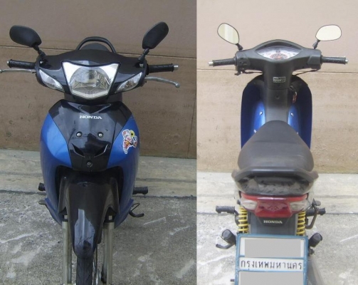 ขายHonda Wave Z 100  สีน้ำเงิน ดำ จด 49 พรบ.หมด ม.ค.56
