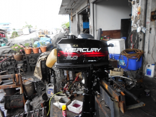 ขายเครื่องเรือ MERCURY 5 เเรง นำเข้าสภาพพร้มใช้ เครื่องสวย น้ำออกดี