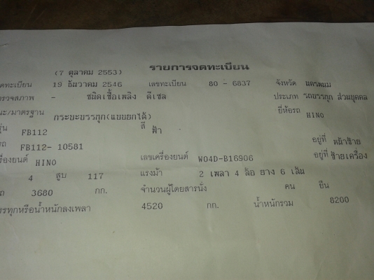 ขาย 6 ล้อดั้ม HINO FB117 แรง (FB112) (WO4D) เฟืองท้าย+คานหน้าใหญ่ Fแล้ว เครื่องแห้ง แรง ดี คัซซีสวย ไม่ผุ ไม่ดาม พร้อมลุยงานได้เลย พร้อมโอน......