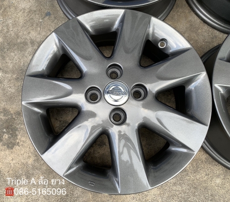 ล้อแม็ก 4รู100 Nissan March ขอบ 15 สีเทากัน สวยๆ ล้อแม็ก 4รู100 Nissan March ขอบ 15 สีเทากัน สวยๆ