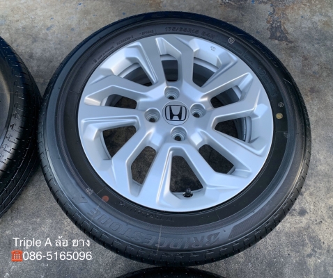 ล้อแม็กป้ายแดง Honda Jazz ขอบ 15 พร้อมยางใหม่ป้ายแดง 175-65-15 Bridgestone ปี 19 สวยกริ๊บ