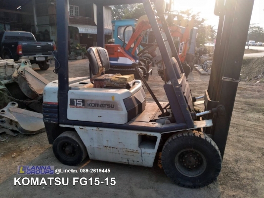 ขายรถยกโฟล์คลิฟท์ KOMATSU FG15-15 รถขนาด 1.5 ตัน, เสาสูง 3.0 เมตร, เครื่องยนต์ 4 สูบ,เชื้อเพลิงเบนซิน, รถเดิมๆเก่านอก, ยังไม่เคยใช้งานในไทย