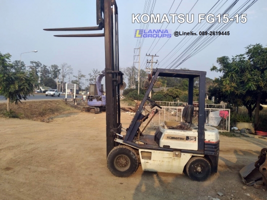 ขายรถยกโฟล์คลิฟท์ KOMATSU FG15-15 รถขนาด 1.5 ตัน, เสาสูง 3.0 เมตร, เครื่องยนต์ 4 สูบ,เชื้อเพลิงเบนซิน, รถเดิมๆเก่านอก, ยังไม่เคยใช้งานในไทย