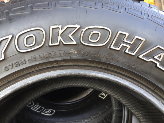 ล้อ JRD.15x7.5+ยางYokohama A/T-S 235/75/15ปี2016 ดอกยางแน่นๆ ล้อพร้อมยาง5900บ.แยกยางเปล่า3200บ.สนใจโทร.0879050181.ส่งได้ทุกที่ทั่วไทย