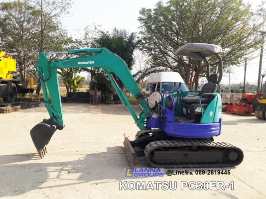 ขายรถขุดKOMATSU PC30FR-1 เครื่องยนต์komatsu-3D82AE ,คอนโทรลน้ำมัน,ปั๊มนิ้ว, แทรคยาง,ใบมีด, รถเดิมๆเก่านอก,มีเอกสาร