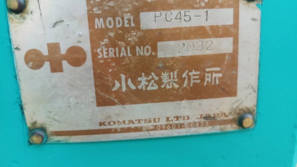 KOMATSU PC45-1 ปั้มนิ้ว สไลใบมีดได้ เอกสารอินวอย สภาพสวย KOMATSU PC45-1 ปั้มนิ้ว สไลใบมีดได้ เอกสารอินวอย สภาพสวย