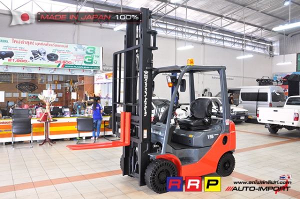 ขายรถโฟล์คลิฟท์มือสอง TOYOTA รุ่น 8FG15-30604 นำเข้าจากประเทศญี่ปุ่น 100\% ไม่เคยใช้งานในไทย