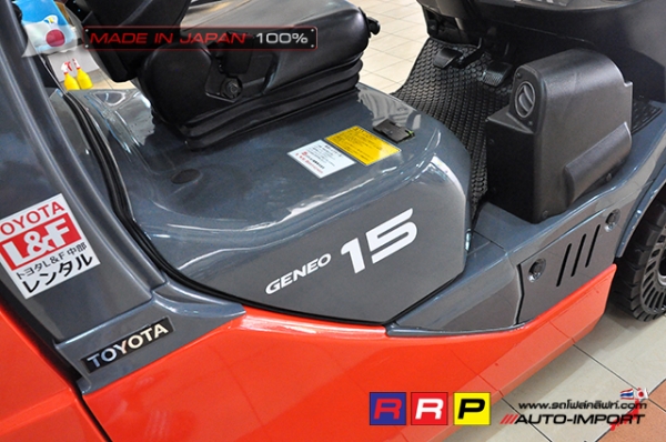 ขายรถโฟล์คลิฟท์มือสอง TOYOTA รุ่น 8FG15-30604 นำเข้าจากประเทศญี่ปุ่น 100\% ไม่เคยใช้งานในไทย