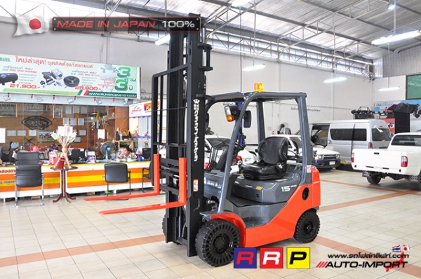 ขายรถโฟล์คลิฟท์มือสอง TOYOTA รุ่น 8FG15-30604 นำเข้าจากประเทศญี่ปุ่น 100\% ไม่เคยใช้งานในไทย