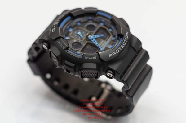 นาฬิกา CASIO G-shock รุ่น GA-100-1A2DR สีน้ำเงินดำ ของแท้ มือสอง สภาพดี ส่งฟรี นาฬิกา CASIO G-shock รุ่น GA-100-1A2DR สีน้ำเงินดำ ของแท้ มือสอง สภาพดี ส่งฟรี