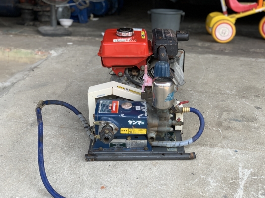 ขายเครื่องพ่นย่า-ฉีดน้ำแรงดันสูง Yanmar 5.8HP. หัวปั๊ม Yanmar CP35 made in Japan ตัดตู้ สภาพสวย พร้อมใช้งาน(ไม่มีตัวดักน้ำมัน) ราคา 8,800 บาท