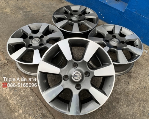 ล้อแม็ก 4รู114 Nissan Tida สีเทาหน้าเงา ขอบ 15