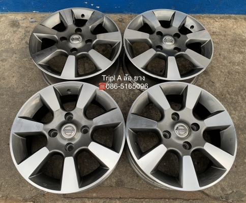 ล้อแม็ก 4รู114 Nissan Tida สีเทาหน้าเงา ขอบ 15
