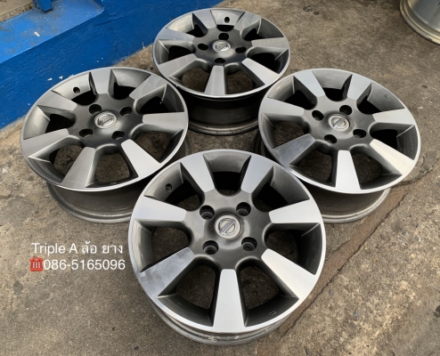 ล้อแม็ก 4รู114 Nissan Tida สีเทาหน้าเงา ขอบ 15