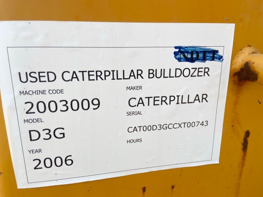 Caterpillar D3G ปี2007 นำเข้าจากญี่ปุ่น