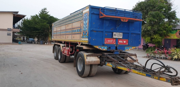 ลูกพ่วงดั้ม 3เพลายาว7เมตรอู่STปี57พื้นสวย ยางดี พร้อมใช้ ราคาเบาๆ