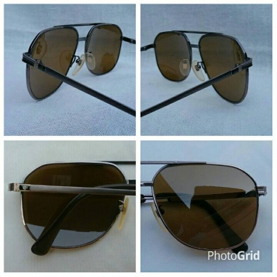 แว่นตา 'ไททาเนียมบริสุทธิ์' ฝรั่งเศส  วินเทจทศวรรษ 1990's  แบรนด์หรูระดับราชสำนัก  เลนส์กระจกคริสตัล 'สีน้ำตาล - ชา'  Vintage PIERRE BALMAIN handmade in Paris, France