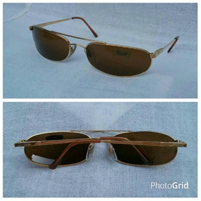 แว่นตาในตำนานที่ยังมีลมหายใจ  อิตาเลียนแฮนด์เมดที่คลาสสิคที่สุด  นอส - มือหนึ่ง (NOS : New Old Stock)  สต็อคเก่าอิตาลีทศวรรษ 1980's  ที่สุดแห่งเลนส์กระจกคริสตัลโพลาไรซ์ 'ออริจินัล เพอร์ซอล สีน้ำตาล'  ขนาดมาตรฐา