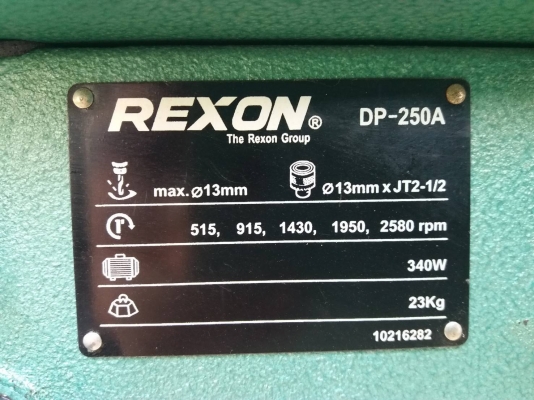 สว่านแท่น ยี่ห้อ REXON รุ่น DP-250A ความสูง 62 ซม.เดิมใช้งานเจาะแผ่นปริ้น ใช้งานเบาๆ สภาพใหม่ เช็คสภาพให้พร้อมใช้งานค่ะ