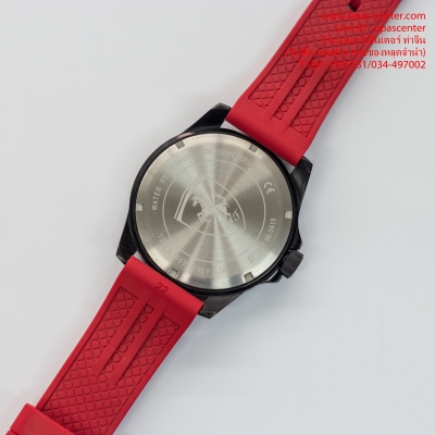นาฬิกา Ferrari รุ่น Scuderia สีดำสายแดง ของแท้ มือสอง สภาพใหม่ ยกกล่อง