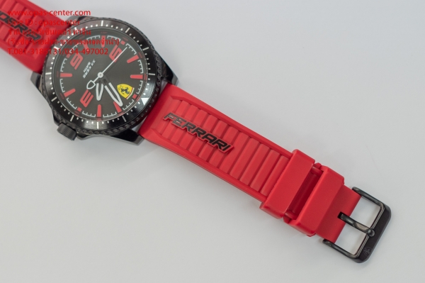 นาฬิกา Ferrari รุ่น Scuderia สีดำสายแดง ของแท้ มือสอง สภาพใหม่ ยกกล่อง