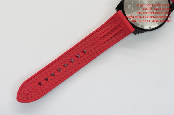 นาฬิกา Ferrari รุ่น Scuderia สีดำสายแดง ของแท้ มือสอง สภาพใหม่ ยกกล่อง
