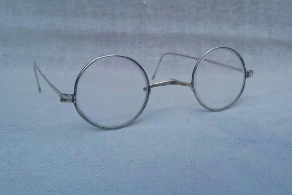 แว่นตาวินด์เซอร์  &#039;เงินแท้&#039;  อังกฤษโบราณยุค 1930&#039;s  สำหรับคนใบหน้าเล็ก  เลนส์มัลติโค้ท  ค่าสายตา +200  Antique Solid Silver English&#039;s Windsor  handmade in England