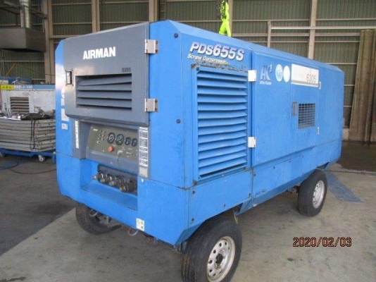 Dry Air Compressor 655CFM AIRMAN PDS655S-D นำเข้าจากญี่ปุ่น โทร. 080-6565422 (หนิง)