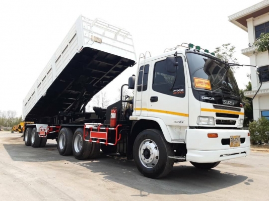 Isuzu 240 แรง ปี 39 เกียร์อิตั้น หัวลากพร้อมหางเซมิดัมพ์ ยาว 8.50 เมตร พร้อมใช้งาน