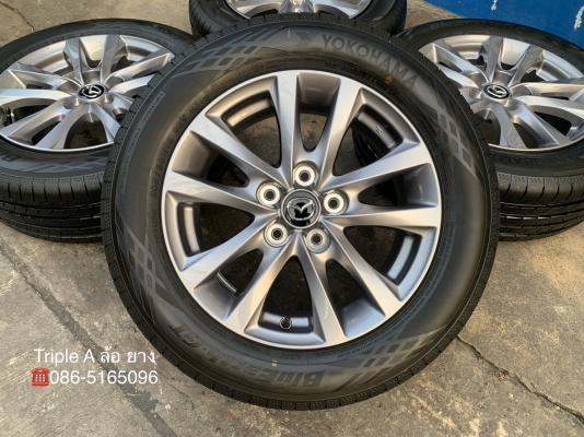ล้อแม็กป้ายแดง Mazda 3 รุ่นใหม่ล่าสุด ขอบ 16 พร้อมยางป้ายแดง 205-60-16 Yokohama ปี 19 สวยกริ๊บๆ