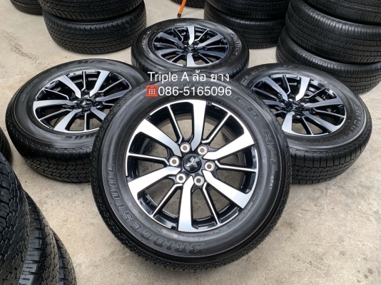 ล้อแม็กป้ายแดง Mitsu All New Pajero Sport ขอบ 18 พร้อมยางป้ายแดง 265-60-18 Bridgestone ปลายปี 19 สวยกริ๊บ