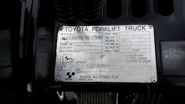 ขายรถยกโฟล์คลิฟท์ toyota ขนาด 2.5ตันเสา 2 ท่อน สูง 4 เมตร สภาพดีค่ะ 0844591695 เหมี๋ยวค่ะ